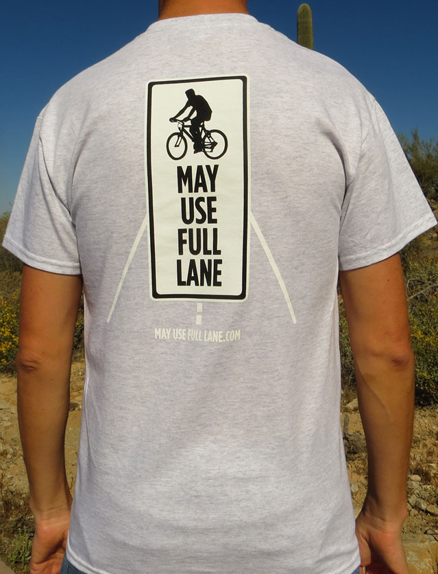 May Use Full Lane - MTB - Ash Grey T-Shirt